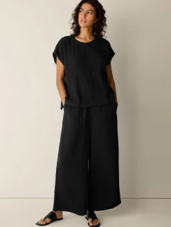 Organic Cotton Lofty Gauze Round Neck Box-Top