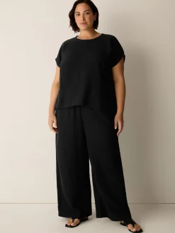 Organic Cotton Lofty Gauze Round Neck Box-Top