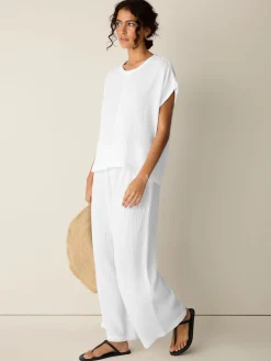 Organic Cotton Lofty Gauze Round Neck Box-Top
