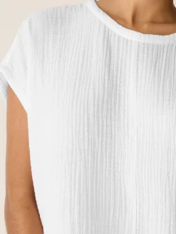 Organic Cotton Lofty Gauze Round Neck Box-Top