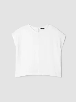 Organic Cotton Lofty Gauze Round Neck Box-Top