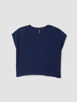 Organic Cotton Lofty Gauze Round Neck Box-Top
