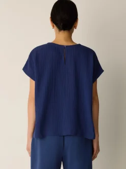 Organic Cotton Lofty Gauze Round Neck Box-Top