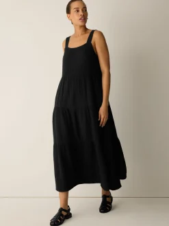 Organic Cotton Lofty Gauze Tiered Dress