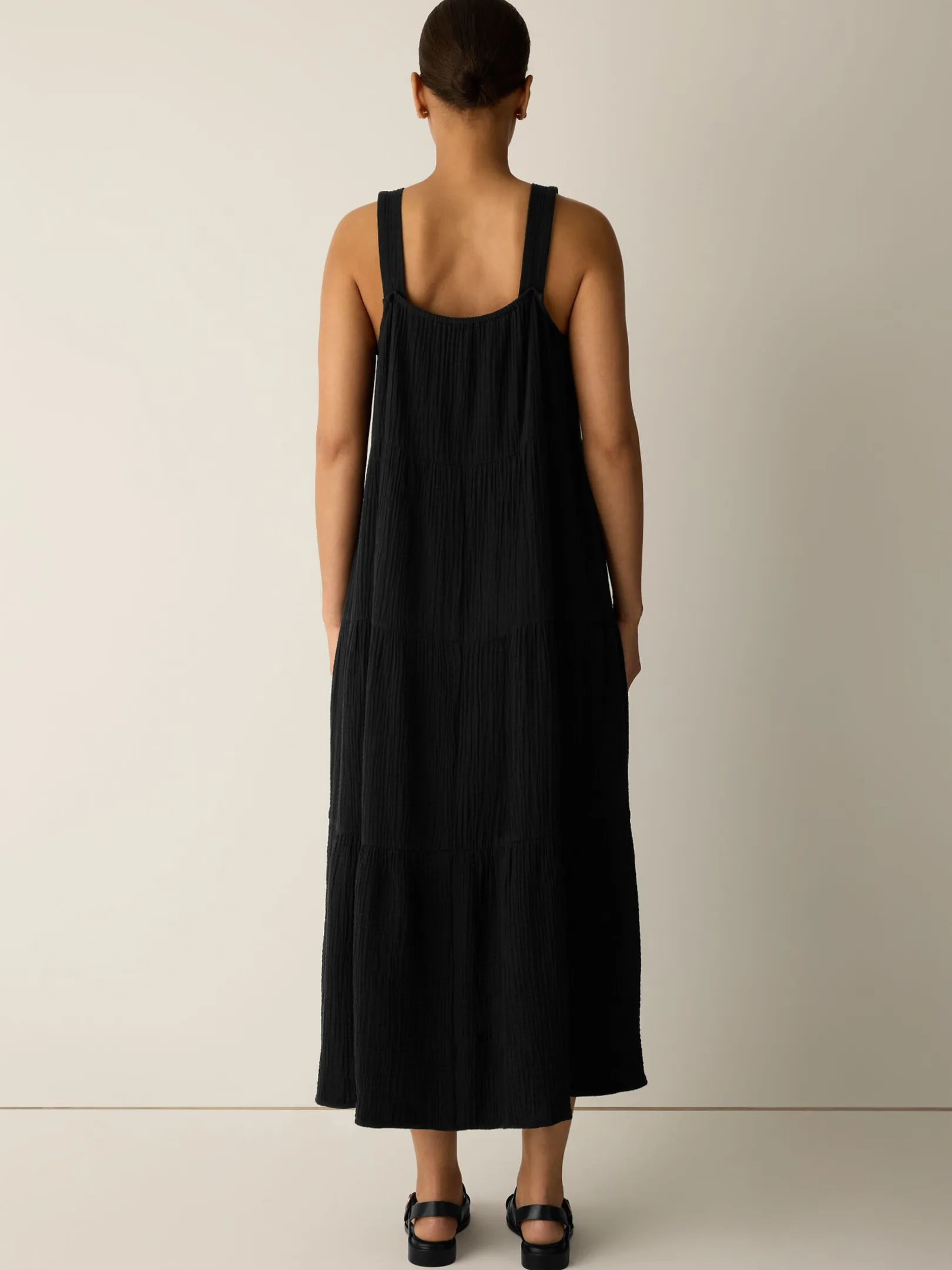 Organic Cotton Lofty Gauze Tiered Dress