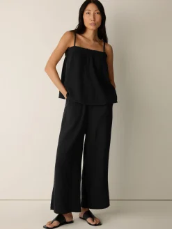 Organic Cotton Lofty Gauze Wide-Leg Pant
