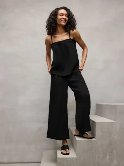 Organic Cotton Lofty Gauze Wide-Leg Pant