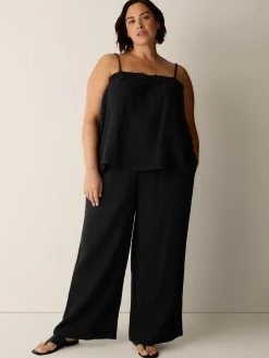 Organic Cotton Lofty Gauze Wide-Leg Pant