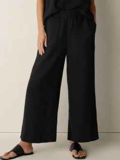 Organic Cotton Lofty Gauze Wide-Leg Pant