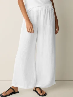 Organic Cotton Lofty Gauze Wide-Leg Pant