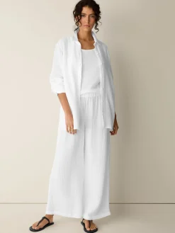 Organic Cotton Lofty Gauze Wide-Leg Pant