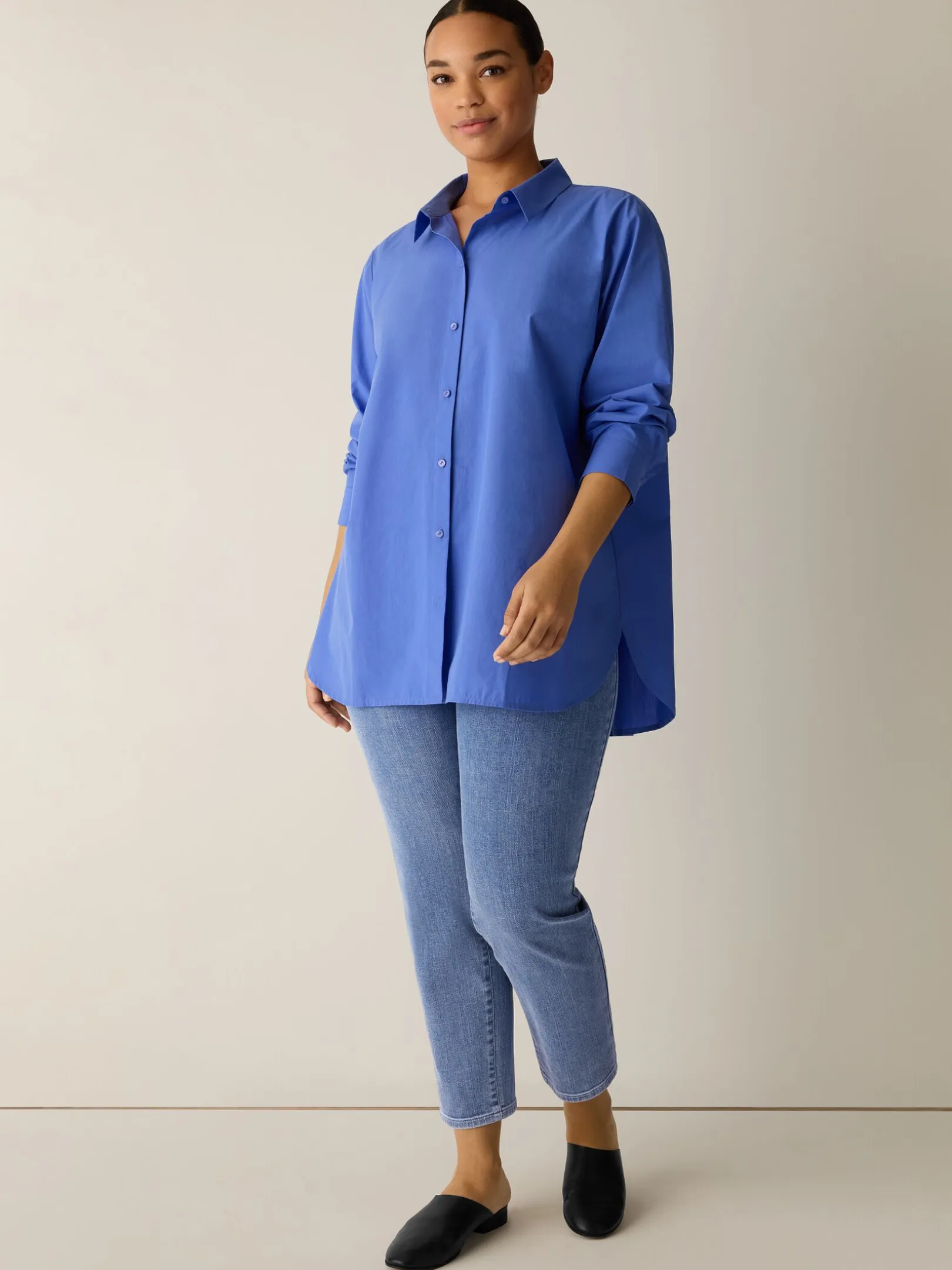 Organic Cotton Poplin Classic Collar Shirt