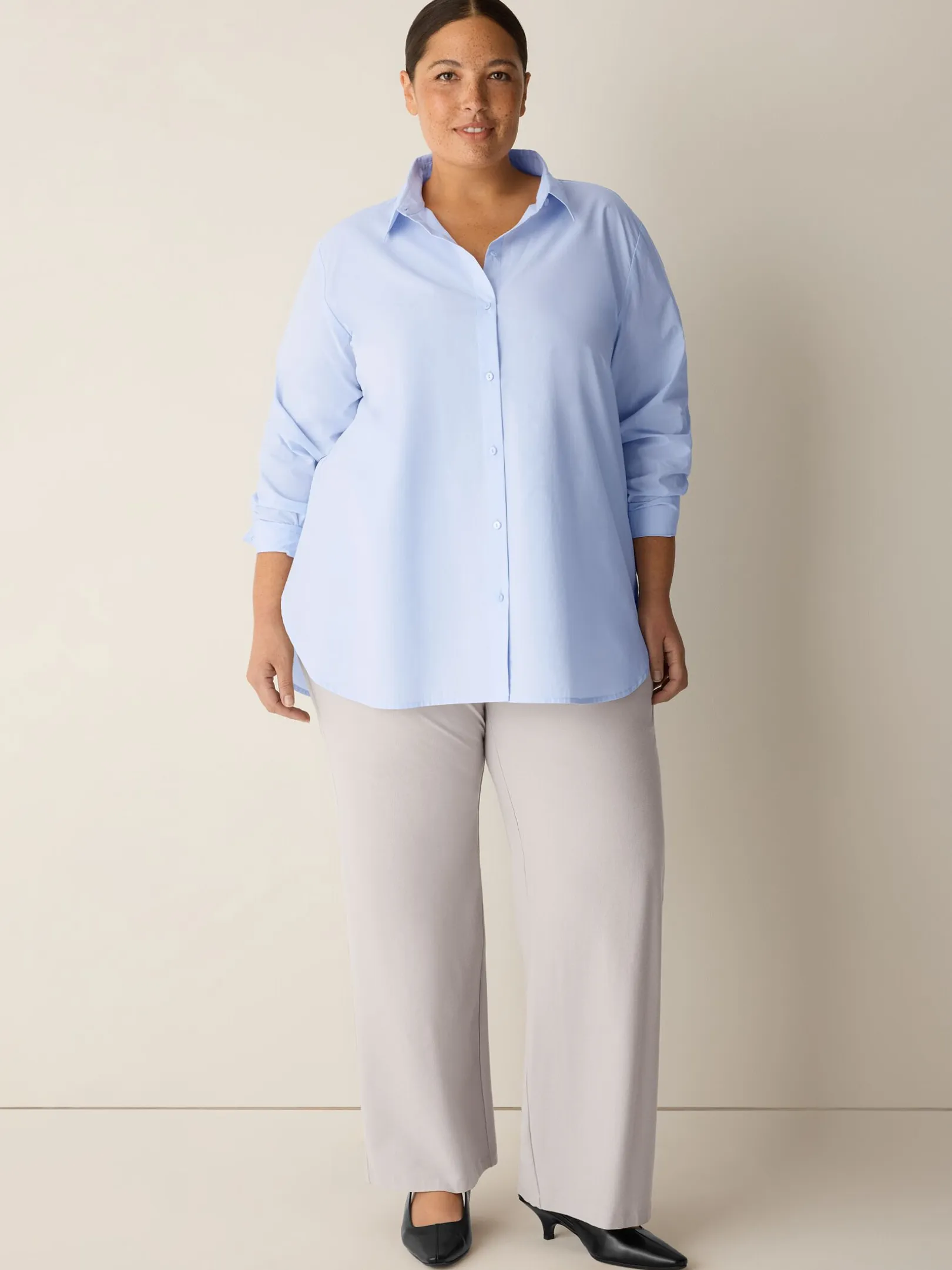 Organic Cotton Poplin Classic Collar Shirt