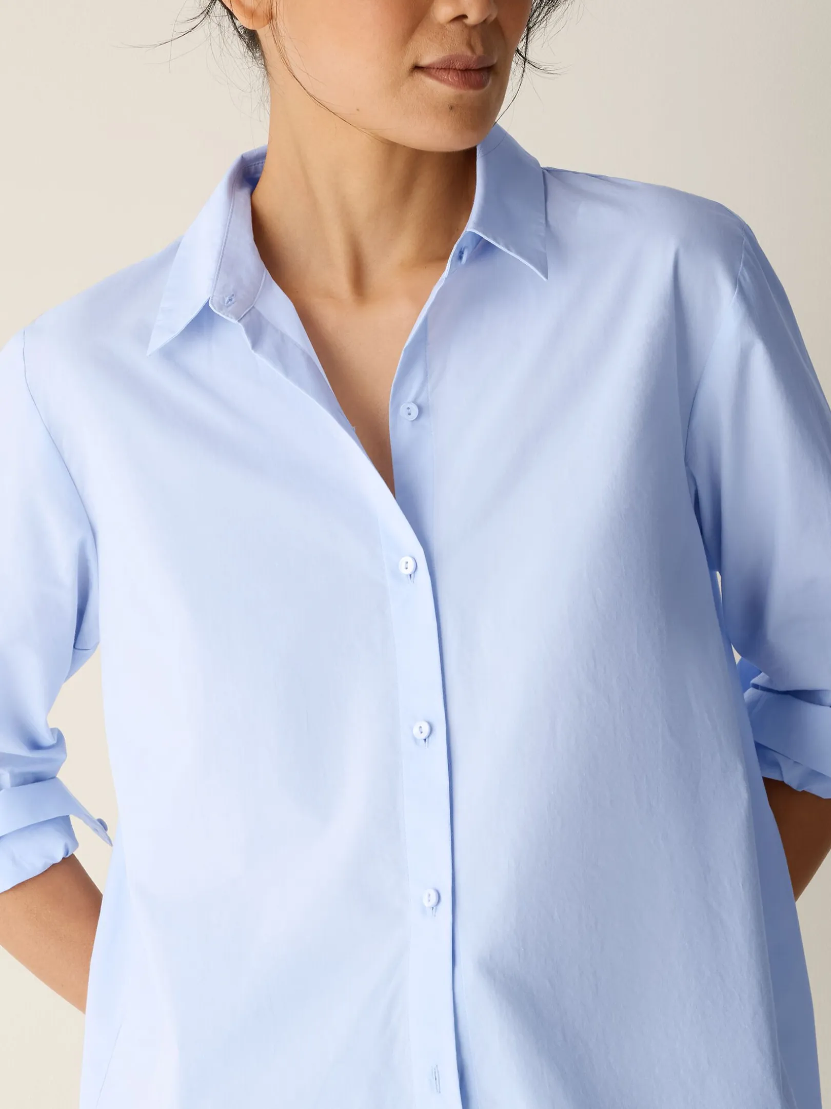 Organic Cotton Poplin Classic Collar Shirt