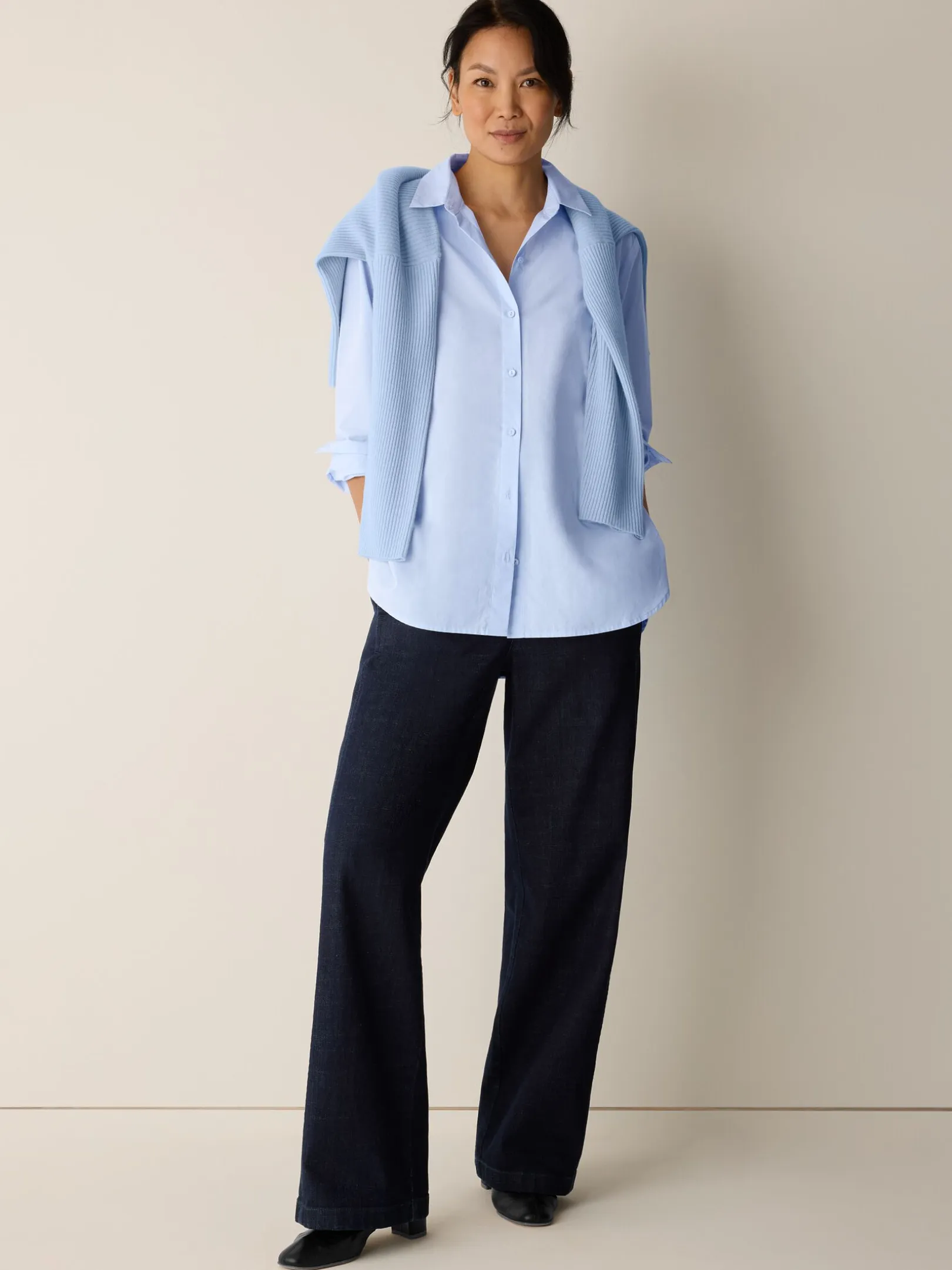 Organic Cotton Poplin Classic Collar Shirt