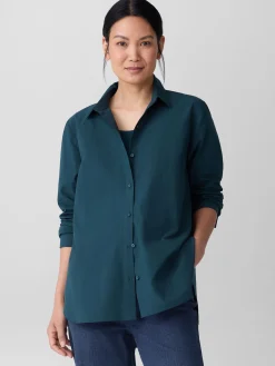 Organic Cotton Poplin Classic Collar Shirt