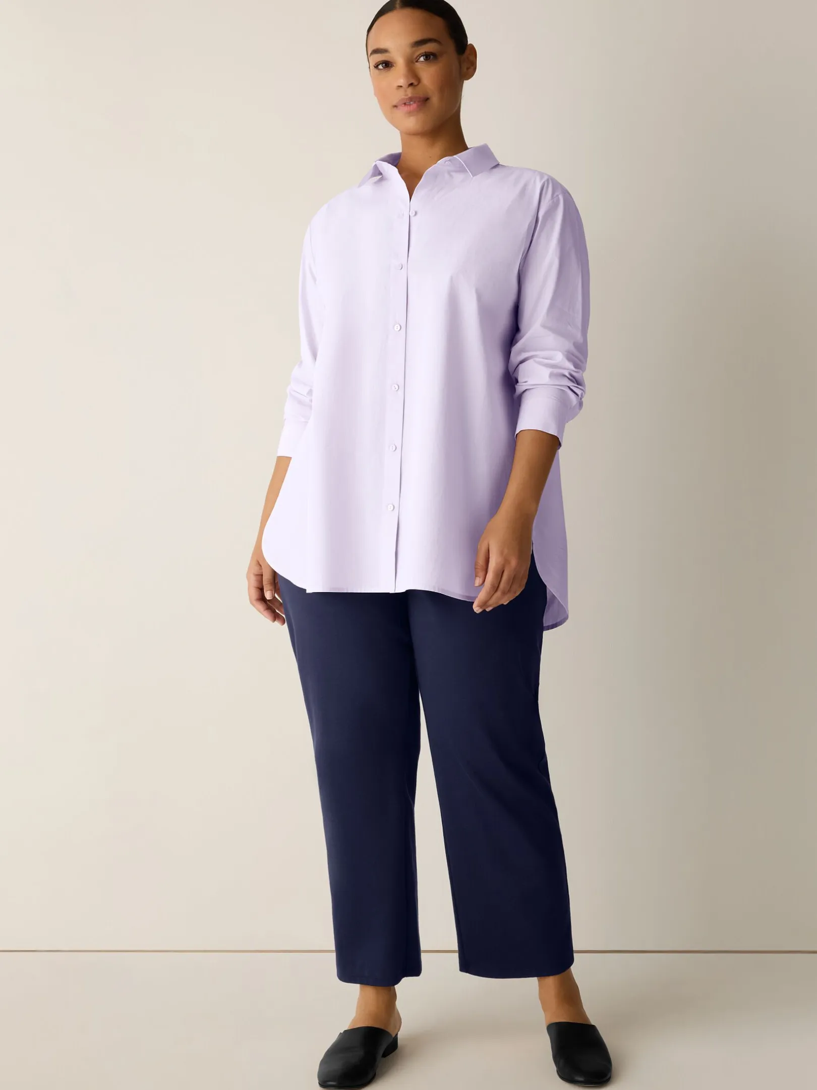 Organic Cotton Poplin Classic Collar Shirt