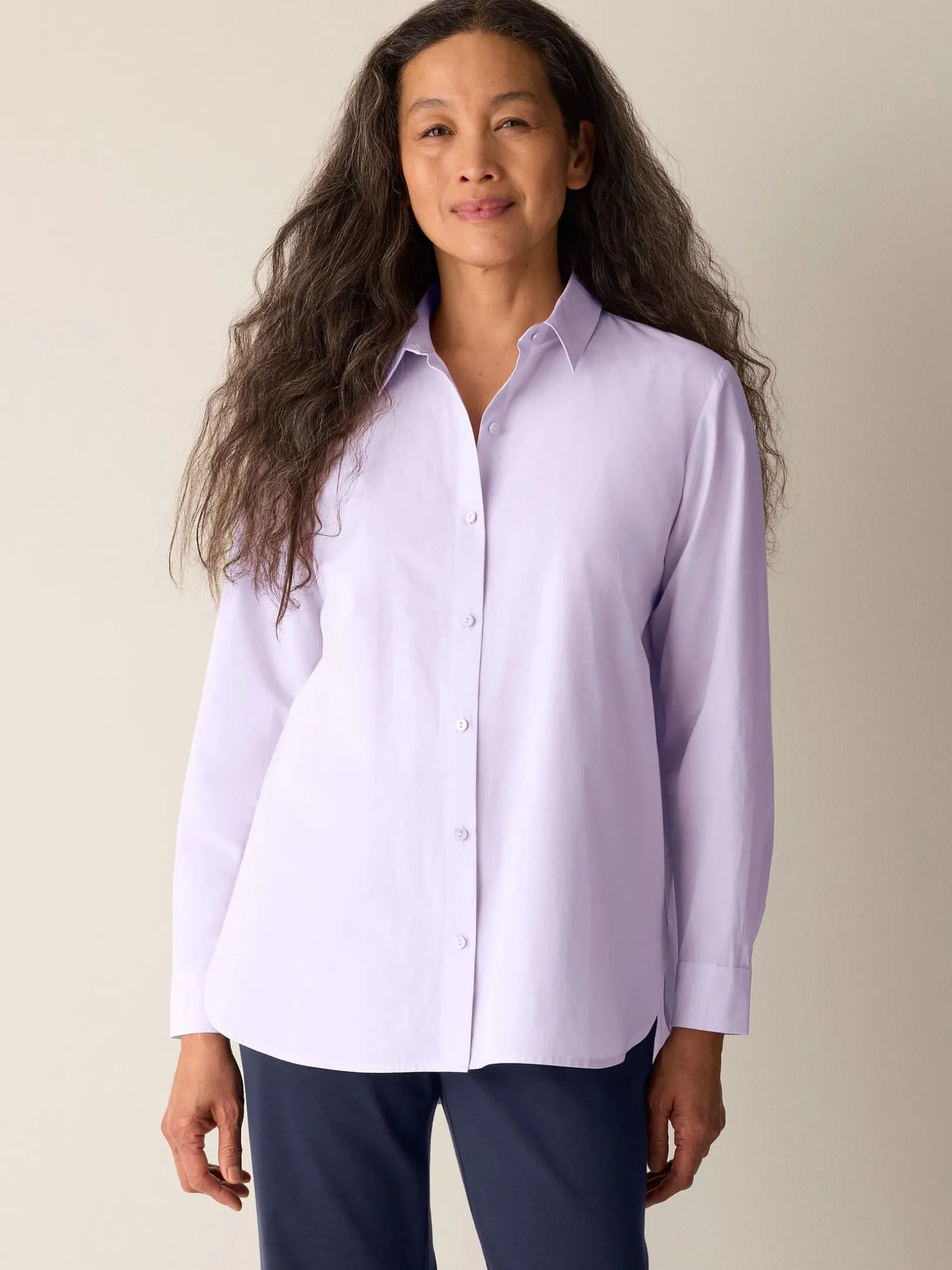 Organic Cotton Poplin Classic Collar Shirt