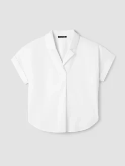 Organic Cotton Poplin Notch Collar Shirt
