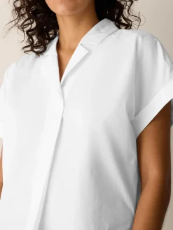 Organic Cotton Poplin Notch Collar Shirt