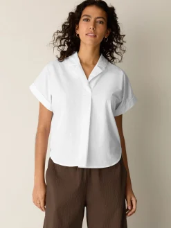 Organic Cotton Poplin Notch Collar Shirt