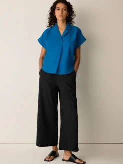 Organic Cotton Poplin Notch Collar Shirt