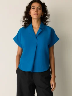 Organic Cotton Poplin Notch Collar Shirt