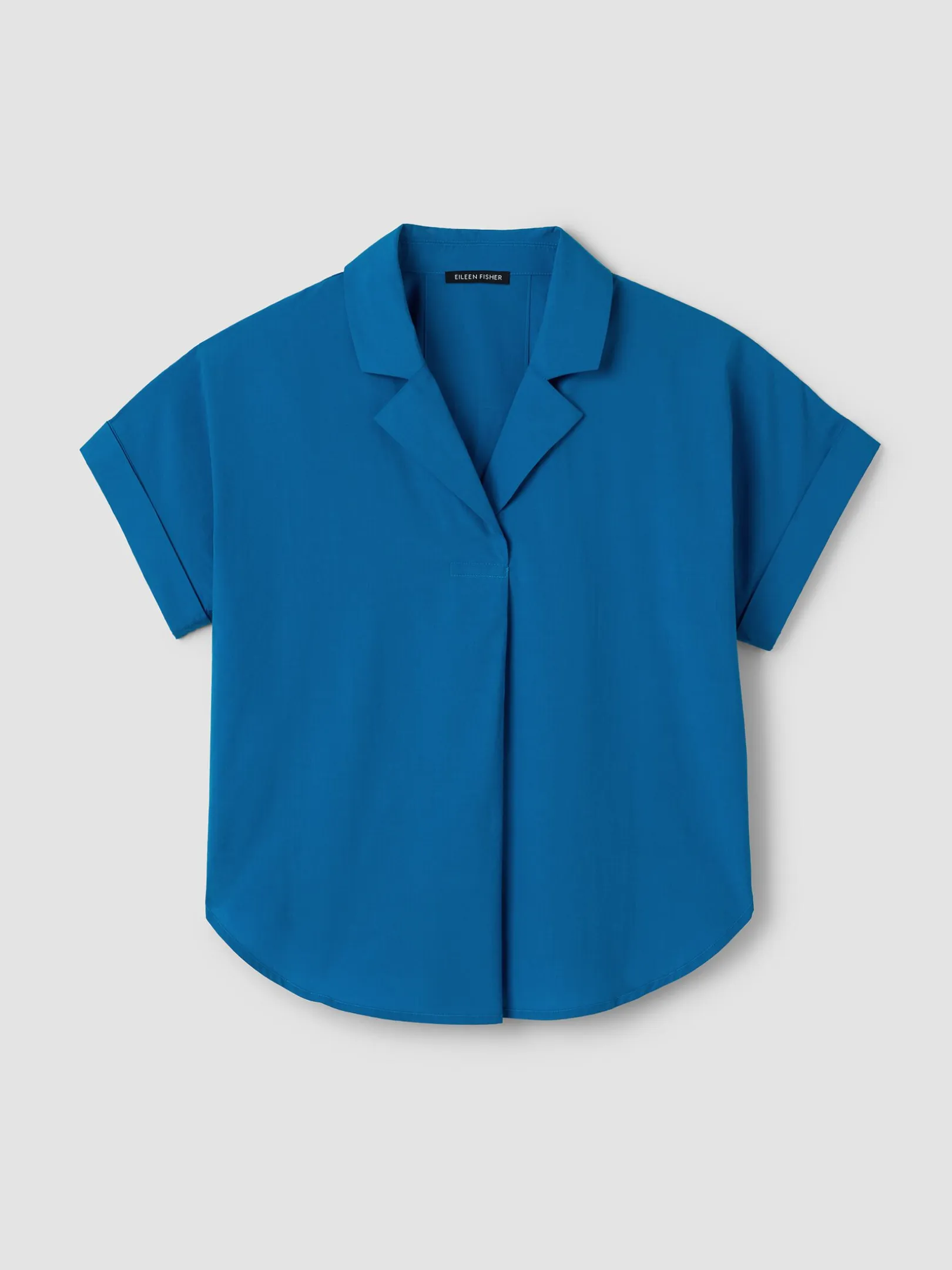 Organic Cotton Poplin Notch Collar Shirt