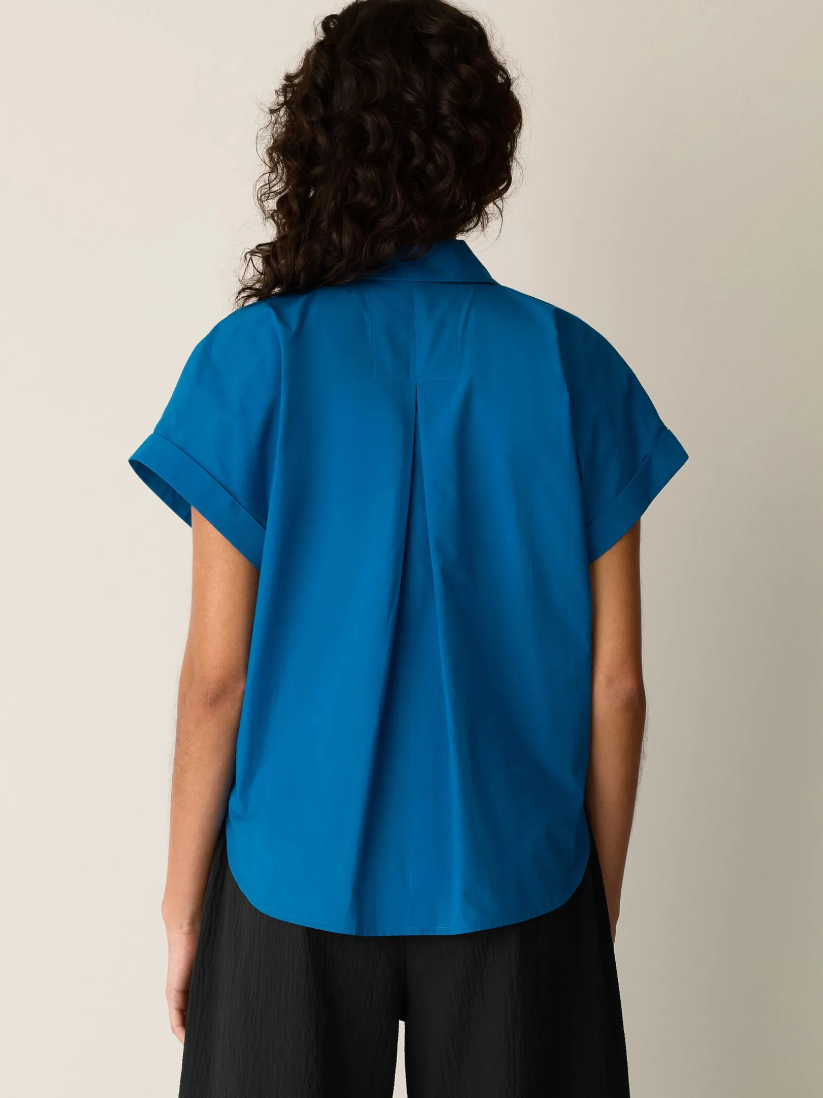 Organic Cotton Poplin Notch Collar Shirt