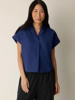 Organic Cotton Poplin Notch Collar Shirt