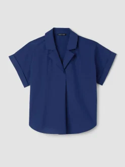 Organic Cotton Poplin Notch Collar Shirt