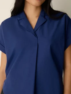 Organic Cotton Poplin Notch Collar Shirt