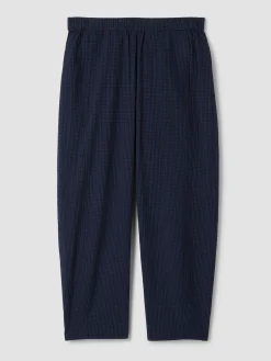 Organic Cotton Pucker Check Lantern Pant