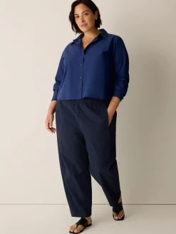 Organic Cotton Pucker Check Lantern Pant