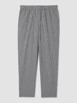 Organic Cotton Pucker Check Tapered Pant