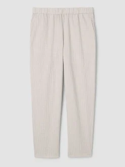 Organic Cotton Pucker Check Tapered Pant