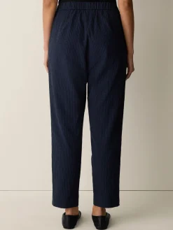 Organic Cotton Pucker Check Tapered Pant
