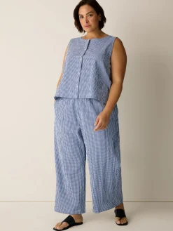 Organic Cotton Pucker Check Vest