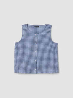Organic Cotton Pucker Check Vest