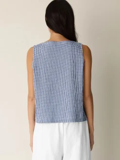 Organic Cotton Pucker Check Vest