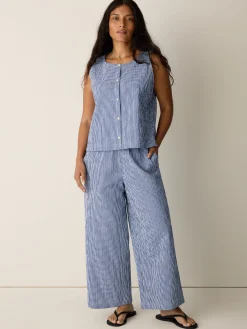 Organic Cotton Pucker Check Vest