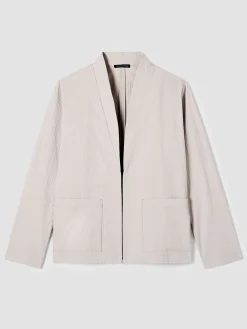 Organic Cotton Pucker High Collar Jacket