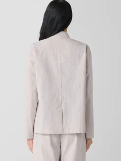 Organic Cotton Pucker High Collar Jacket