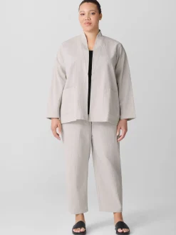 Organic Cotton Pucker High Collar Jacket