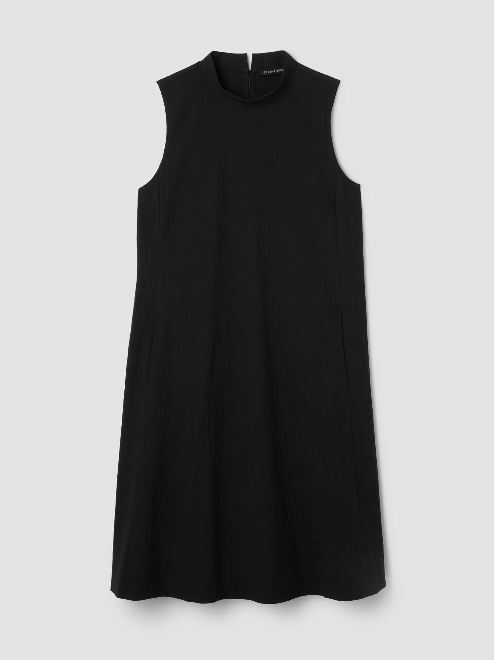 Organic Cotton Pucker Mock Neck Dress