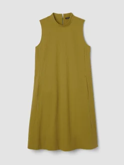 Organic Cotton Pucker Mock Neck Dress
