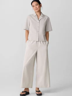 Organic Cotton Pucker Notch Collar Shirt