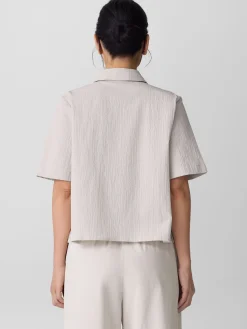 Organic Cotton Pucker Notch Collar Shirt