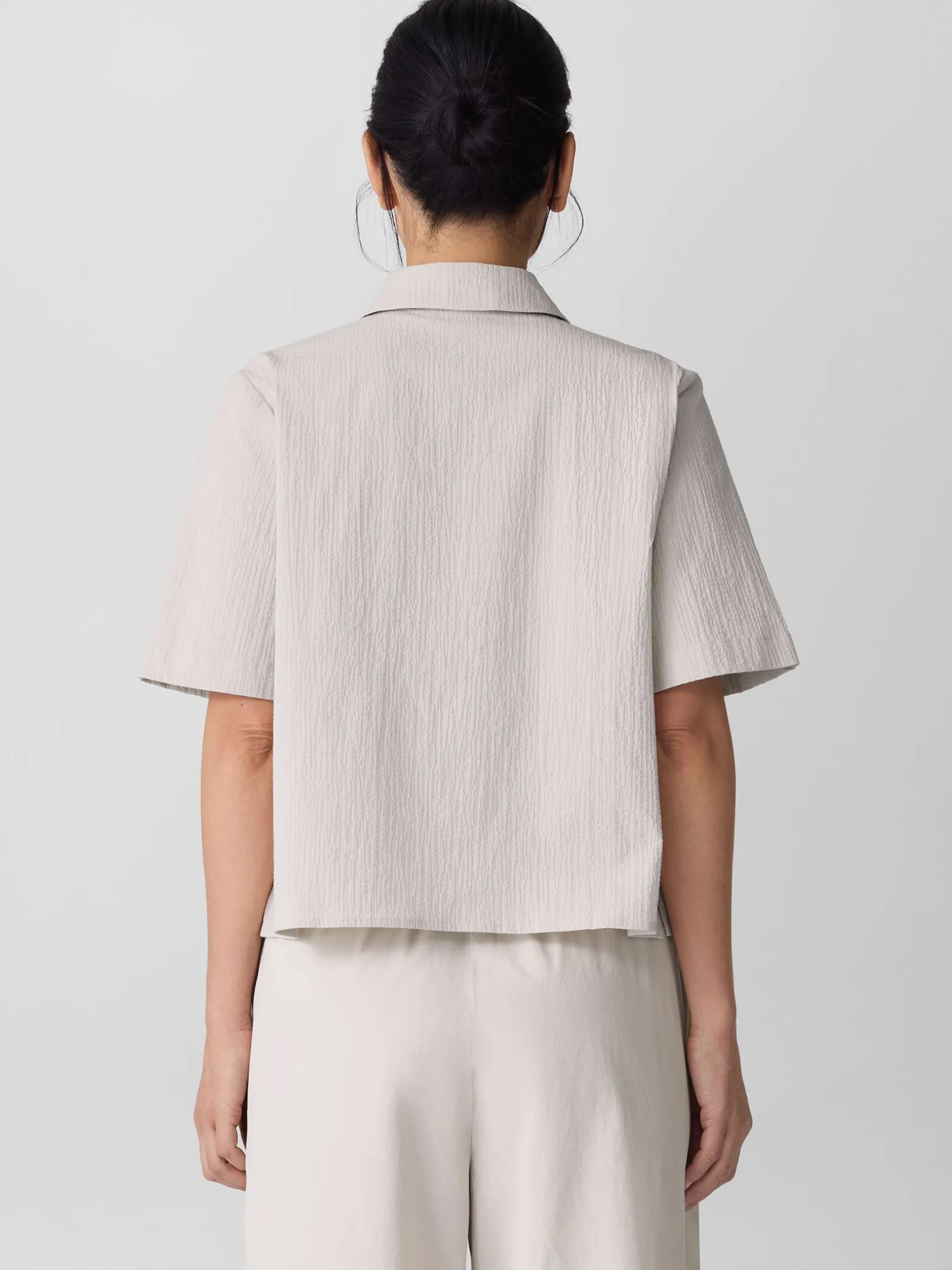 Organic Cotton Pucker Notch Collar Shirt
