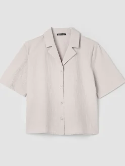 Organic Cotton Pucker Notch Collar Shirt